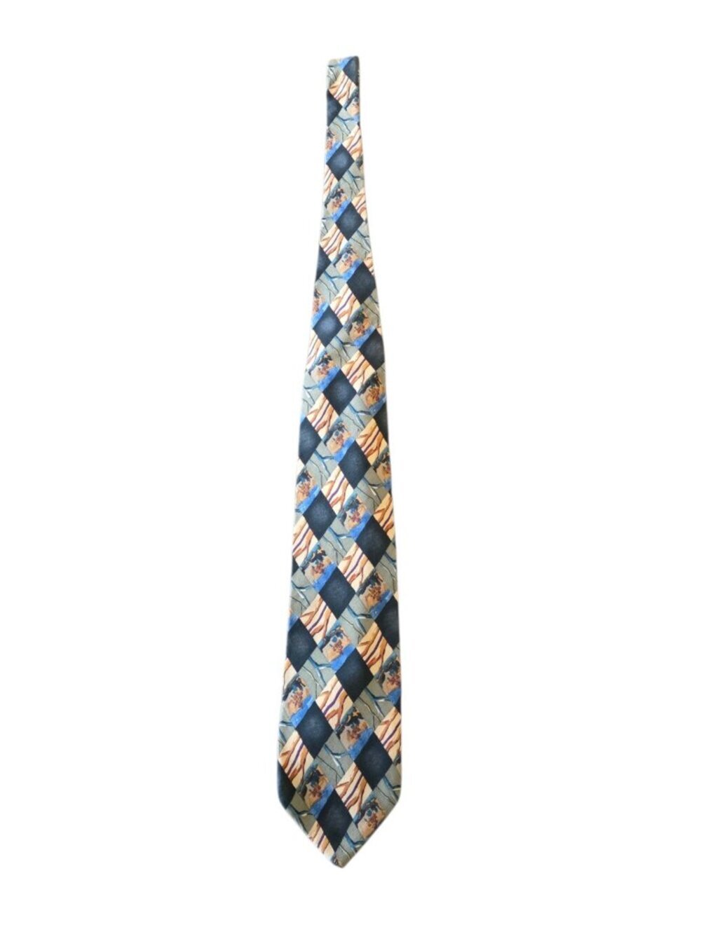 J. Garcia Silk Tie California Mission Collection Nine Stonehenge USA Vintage - Picture 5 of 13